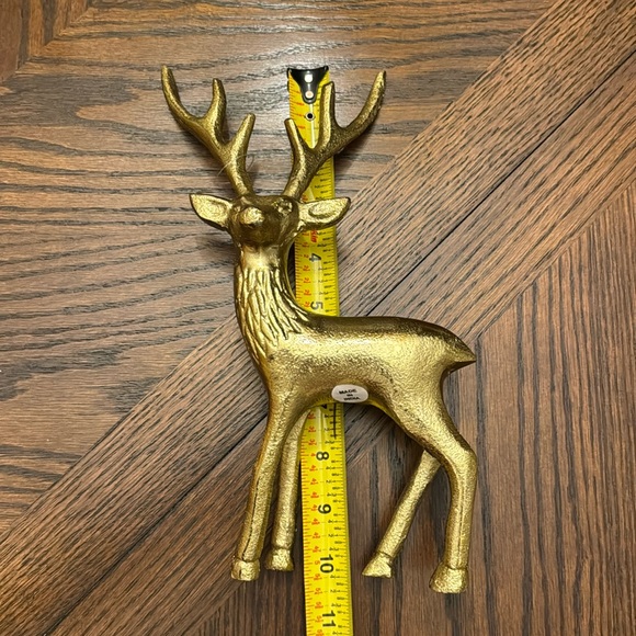 Christmas Gold Metal Deer set new - Picture 12 of 14